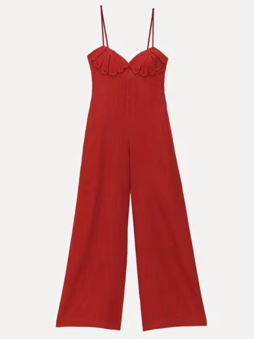 Farm Rio Red Petals Bodice Jumpsuit